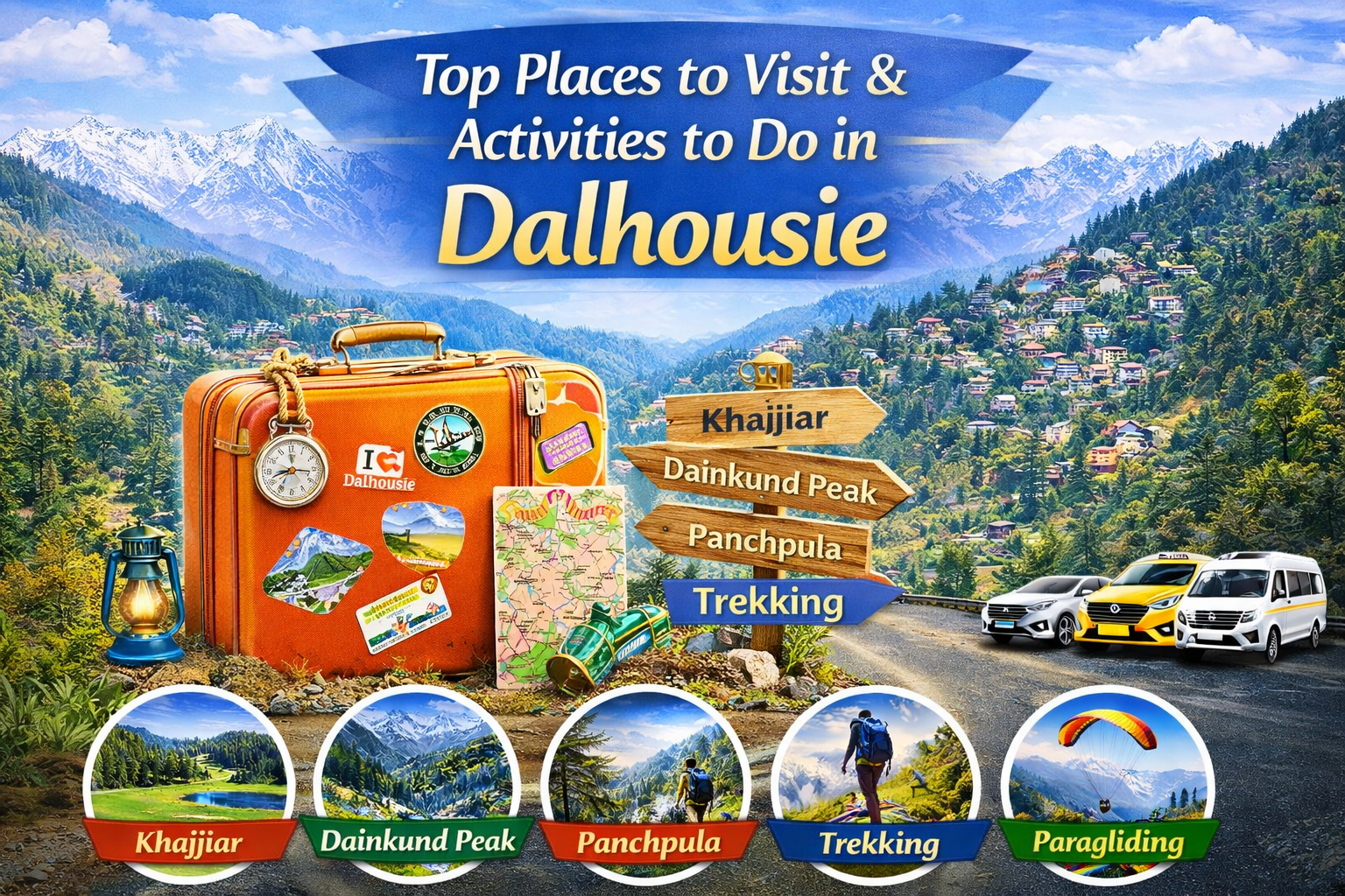 Top Tourist Places in Dalhousie - Best Sightseeing Adventure Activities in Dalhousie - Maa Pitambara Taxi Service